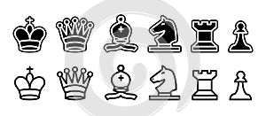 Chess pieces isolated - PNG