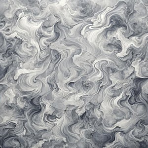 Abstract Marble Texture in Monochrome, AI Generated