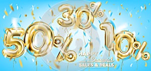 High quality image of gold balloon sales percent