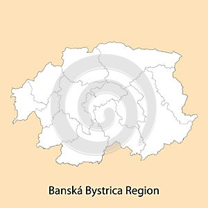 High Quality map of Banska Bystrica Region is a province of Slov