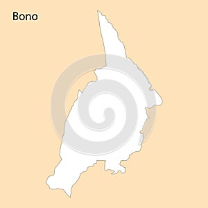 High Quality map of Bono is a region of Ghana photo