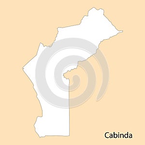 High Quality map of Cabinda is a region of Angola photo