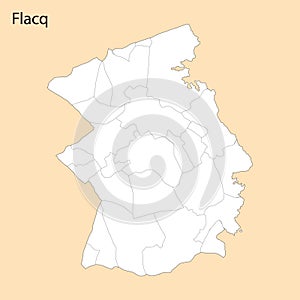 High Quality map of Flacq is a region of Mauritius