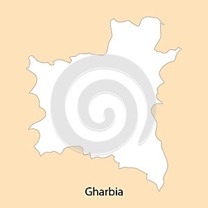 High Quality map of Gharbia is a region of Egypt