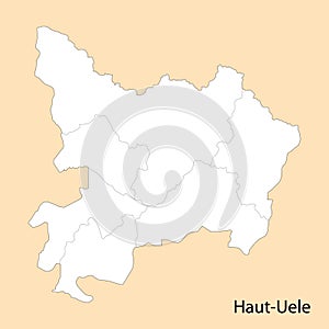 High Quality map of Haut-Uele is a region of DR Congo