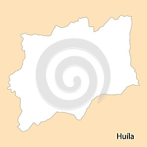 High Quality map of Huila is a region of Angola photo