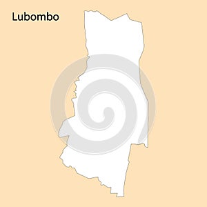 High Quality map of Lubombo is a region of Eswatini