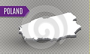 High quality map of Poland with borders of the regions.