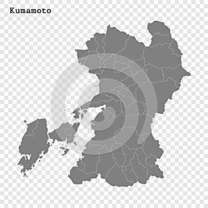 High Quality map prefecture of Japan