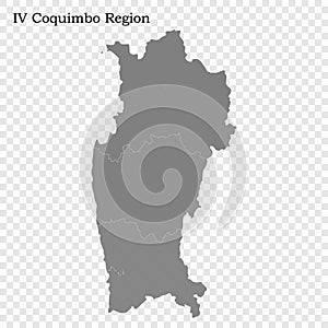 High Quality map is a region of Chile