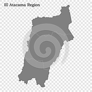 High Quality map is a region of Chile