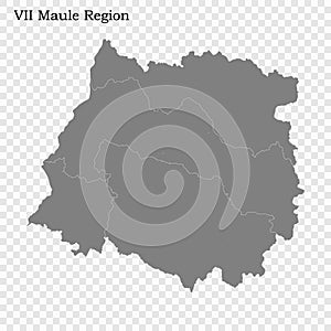 High Quality map is a region of Chile