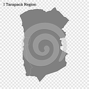 High Quality map is a region of Chile