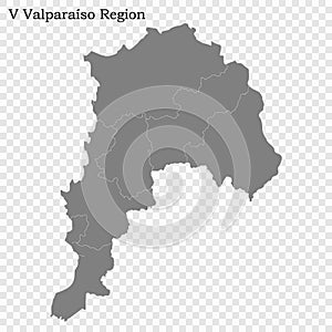 High Quality map is a region of Chile photo