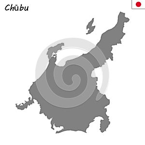 High Quality map of region of Japan