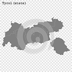 High Quality map is a state of Austria