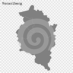 High Quality map is a state of Austria