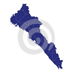 High Quality map is a state of Mexico