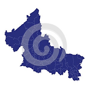 High Quality map is a state of Mexico