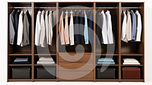 High Quality Men\'s Wardrobe With Brown Robe Storage Cabinet