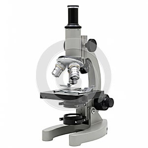 Microscope on White Background