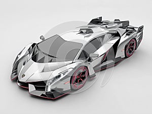 lamborghini veneno car for display mock up rendering photo