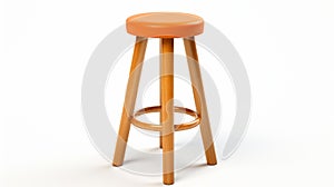 High Quality Orange Wooden Stool 3d Vray Previews