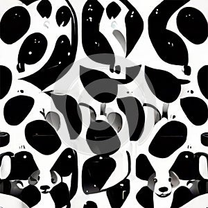 High quality panda face design pattern