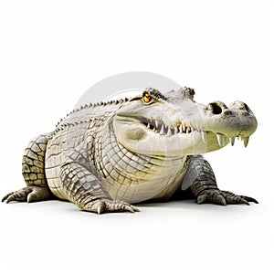 High Quality Photo-realistic Crocodile On White Background