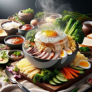 High quality photo Visually Stunning Korean Shin Ramyeon Korean Food