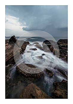 High quality Print frame of Seascape in Sri Lanka photo