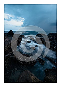 High quality Print frame of Seascape in Sri Lanka photo