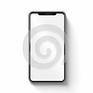Simplistic Iphone X Mockup On White Background