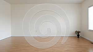 High-quality Realistic Photography Of An Empty Living Room With White Walls
