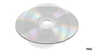 Blank silver optical disc isolated on white background