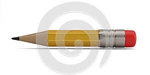 High quality rendering pencil Isolated On White Background, 3D illustration