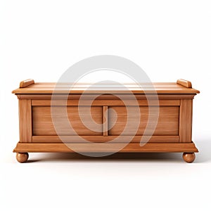 High Resolution Storage Bench Isolated On White Background