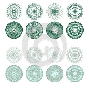 High quality rossete vector elements.