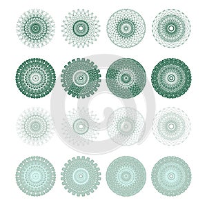 High quality rossete vector elements.