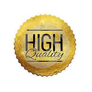 High Quality Shiny Golden Label Luxury Badge Sign