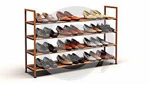 High Quality Shoe Rack Isolated On White Background In High Resolution