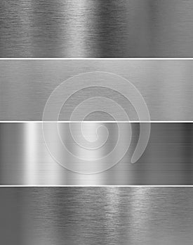 High quality silver steel metal texture