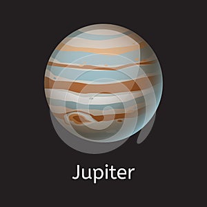 High quality space planet galaxy astronomy jupiter universe science cosmos star vector illustration.