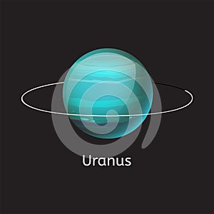 High quality space planet galaxy astronomy uranus universe science cosmos star vector illustration.