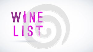 High quality style wine list and drinks design