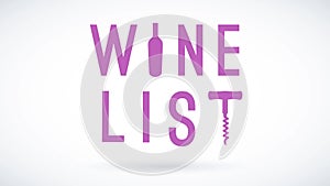 High quality style wine list and drinks design