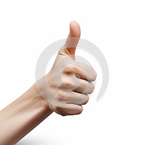 High-quality Thumbs Up Design On White Background