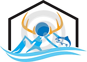 High quality vector of alaska area logo