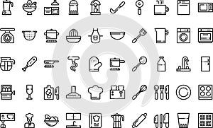 Cooking icons High-Quality Vector Icons Collection with Editable Stroke. Ideal for Professional and Creative Projects