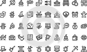Magic icons High-Quality Vector Icons Collection with Editable Stroke. Ideal for Professional and Creative Projects photo